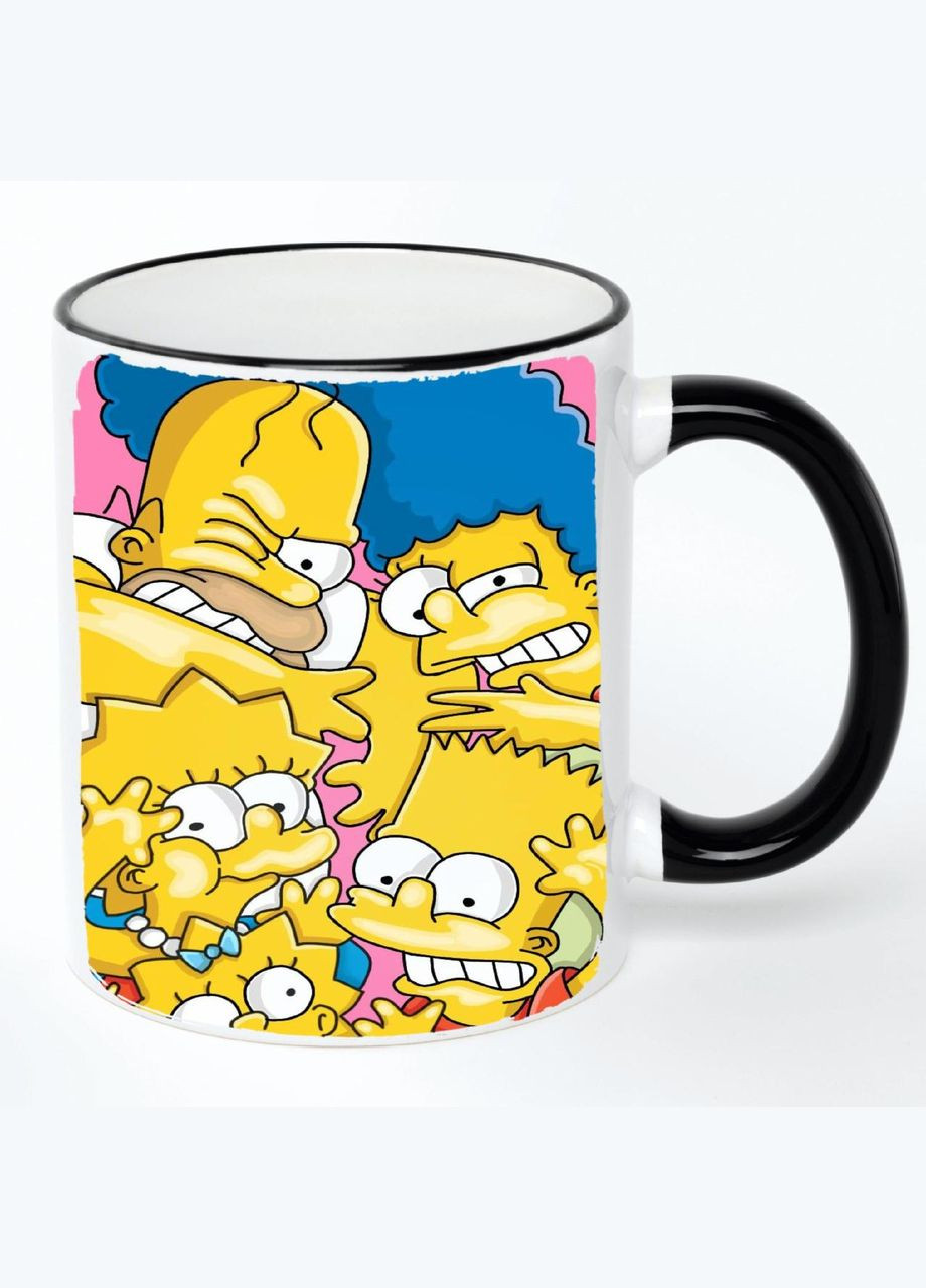 Чашка Симпсоны Мультик #007 (кружка, кружка) Белая с черной ручкой 330 мл No Brand (322713787)