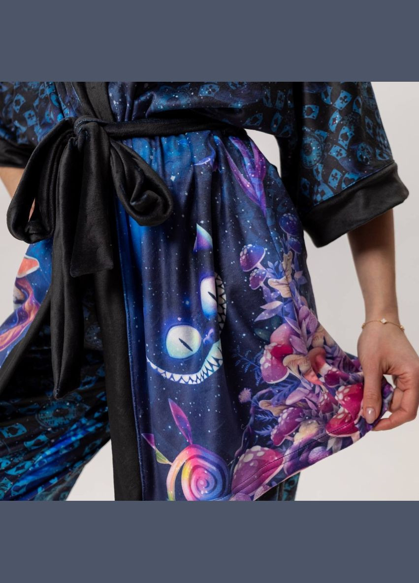 Халат жіночий з плюшевого велюру Аліса в країні чудес 3439_L 16041 L FlexDress (336873653)