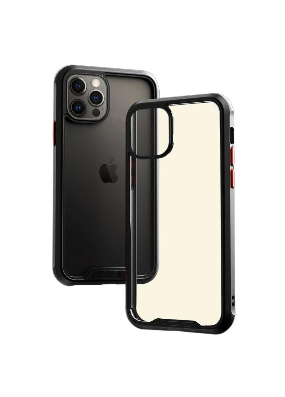Противоударный бампер чехол Refraction Case для смартфона Apple iPhone 12 / iPhone 12 Pro - Black Primolux (333719949)