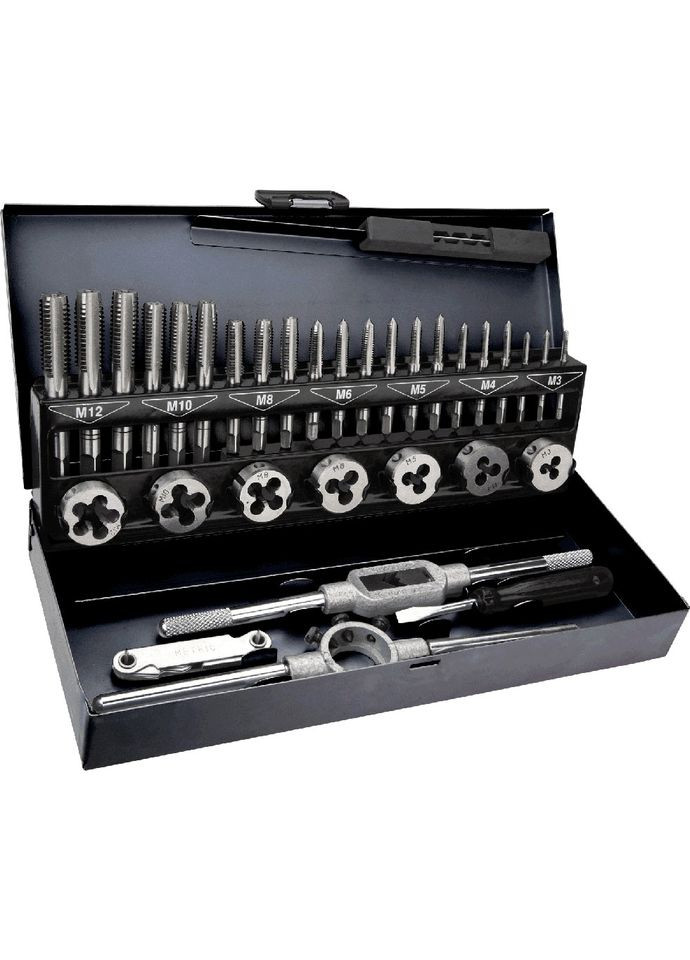 Набор плашек и метчиков M3-M12 32 шт (14A426) Topex (322905599)