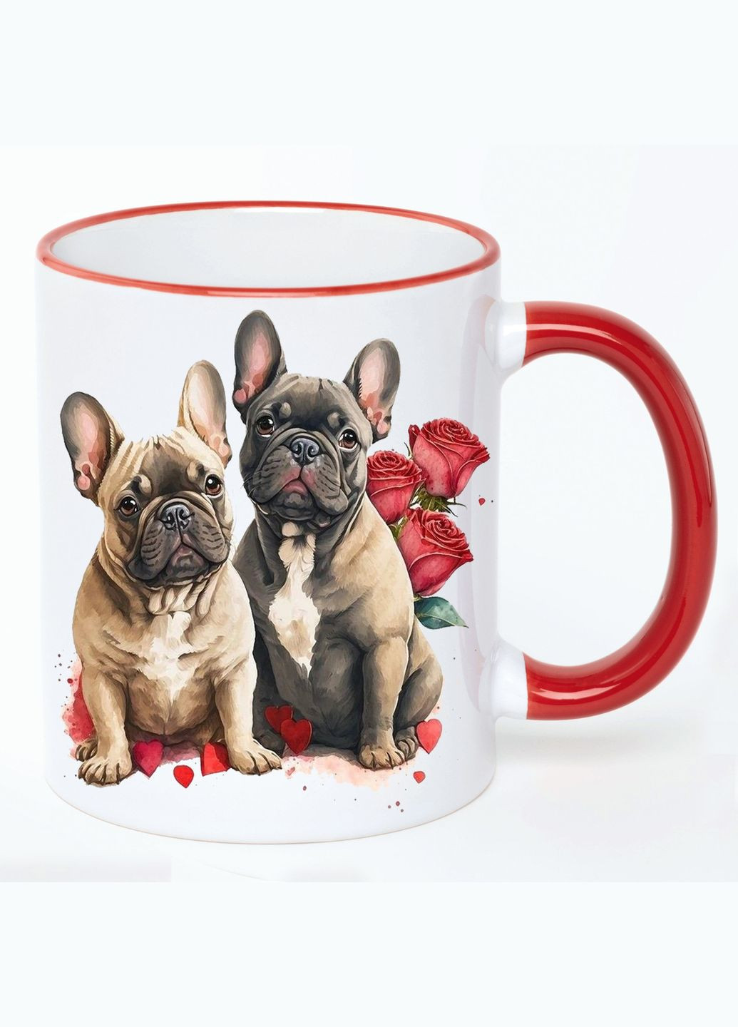 Чашка Dogs (кружка, кружка) #065 Белая с Красной ручкой 330 мл No Brand (322715215)