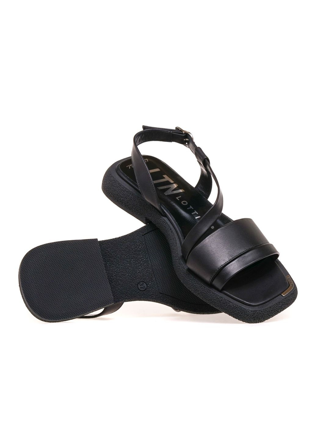 Черные босоножки 54-lot-7502/01 Lottini