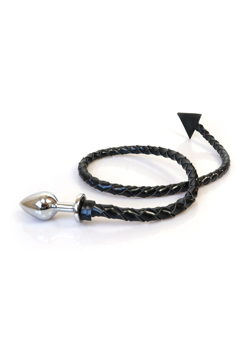 Металева анальна пробка S з диявольським хвостом - Succubus, екошкіра, чорний Art of Sex (335389861)