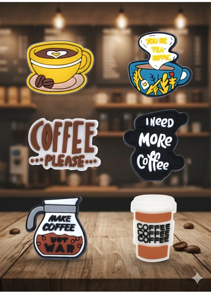 Джибітси кава coffee бариста espresso еспресо barista латте капучино 6 шт аксесуари крокс прикраса Shantou (334012792)