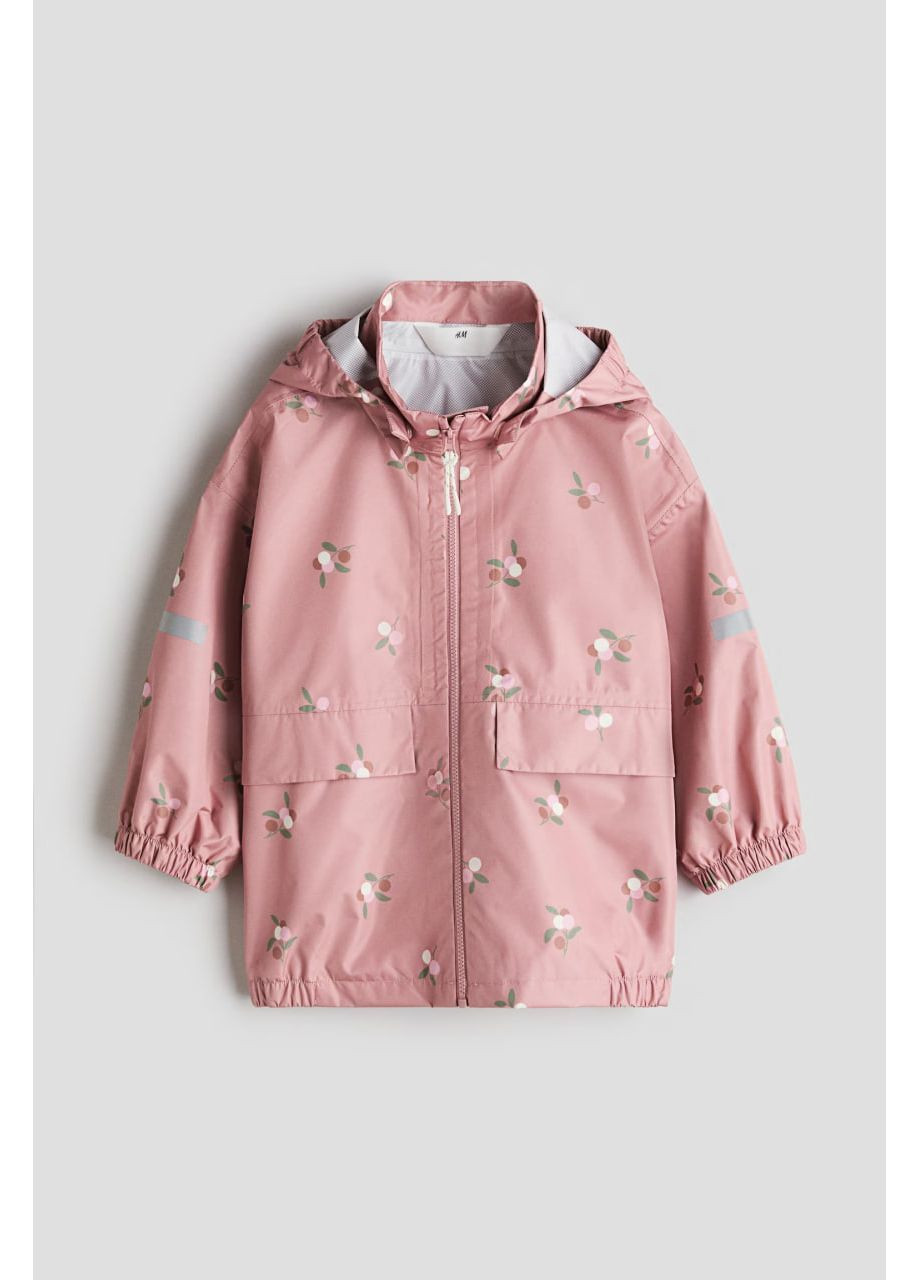 Темно-рожева демісезонна ✅ дитяча куртка — повний захист від дощу та вітру H&M вітровка
