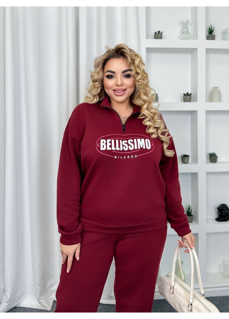 Жіночий спортивний костюм оверсайз із накатом No Brand (365264850)