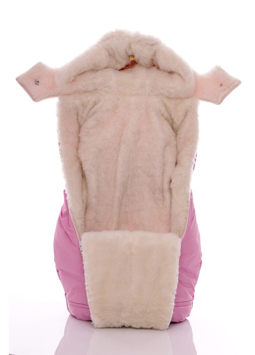 Комбінезон Трансформер для дівчинки на хутрі білий з рожевим 86 см (27462) BABYKROHA (297199478)
