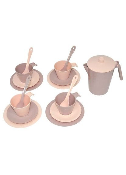Набор посуды Tigres Релакс кофейный в сумке 17 эл. пудровый (39895) Тигрес (364113875)