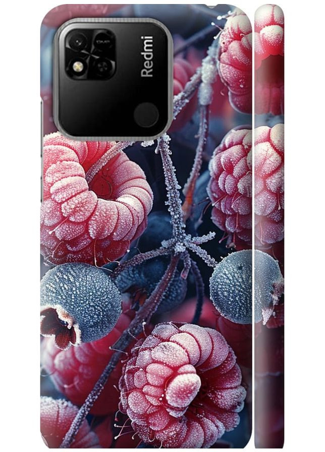 3D пластиковый матовый чехол 'Морозные ягоды' для Endorphone Xiaomi Redmi 10A (285109496)