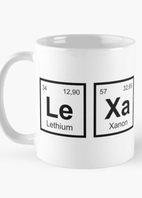 Чашка Керамическая кружка с принтом Lexa Лёха таблица Менделеева Леша Алеша Алексей Белая 330 мл Orca (315048942)