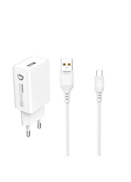Адаптер питания DC01V + кабель Micro USB (5V/2.1A/1USB) Denmen (362452872)