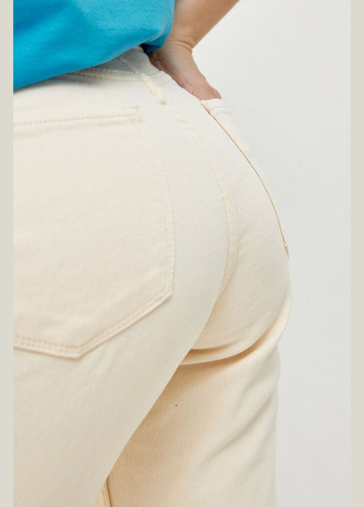 Джинсы женские мом кремовые MKRM4068-2 40 Modna KAZKA - (336931765)