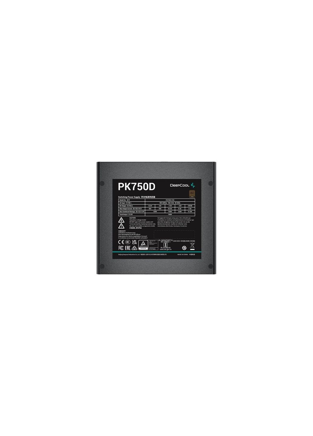 Блок питания (RPK750D-FA0B-EU) DeepCool 750w pk750d (275078100)