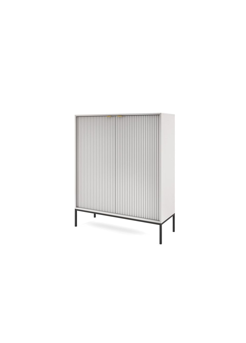 Комод високий Нова / Nova 2-дверний з чорними ніжками K104 Сірий (PFH-091234) Perfect Home (367178995)