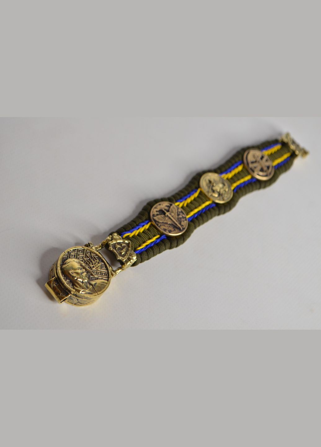 Браслет с флагом, казаком, символом ДШВ и символом минометчиков из латуни ручного литья + брелок в подарок No Brand (350354555)