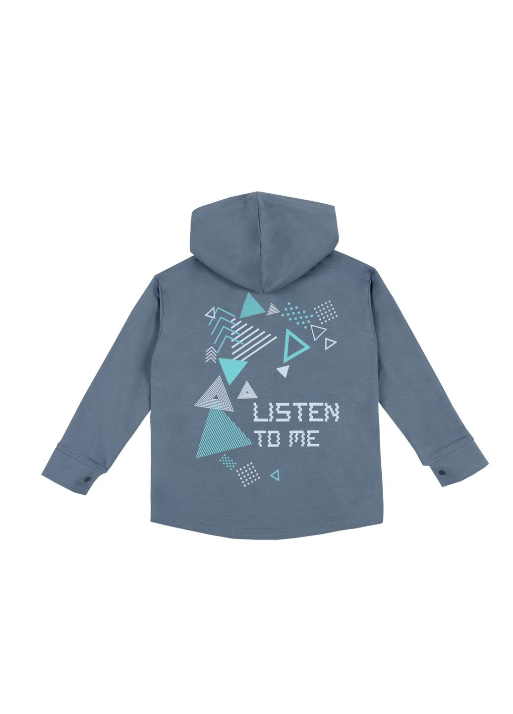 Серая повседневный рубашка с надписями GABBI