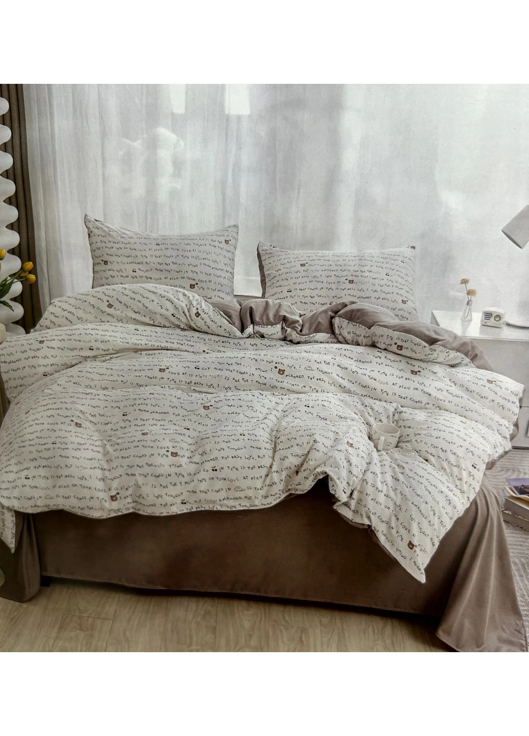 Постільна білизна мокра бавовна євро 200х230 наволочки 50х70 принт L&M Home Textiles (399549792)