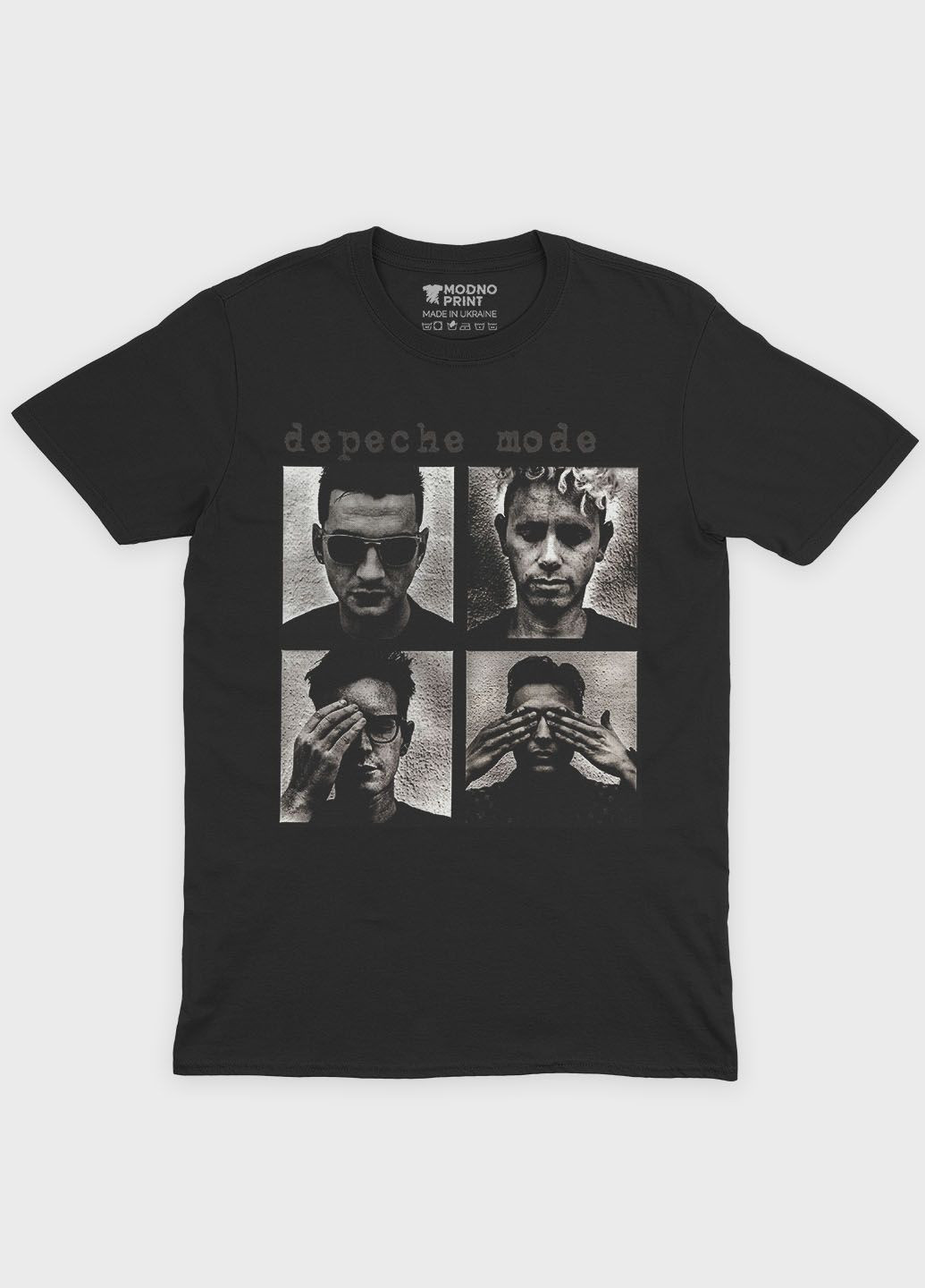 Женская футболка с рок-принтом "Depeche Mode" (TS001-004-2-587-F-BL-F) Modno - (317741829)