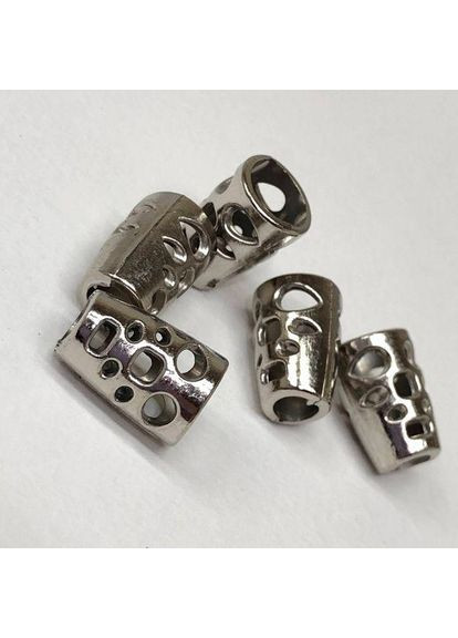 Концевик 5 мм для шнура пластиковый 14 мм, цвет: серебро. Plus-plus (354799053)