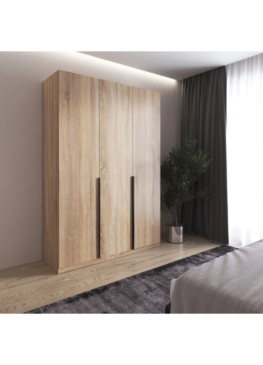 Шафа для одягу M-32 Дуб сонома, 2 штанги та полиці, ЛДСП, 150×50×220 см — для спальні, вітальні, передпокою VAYS (389912074)