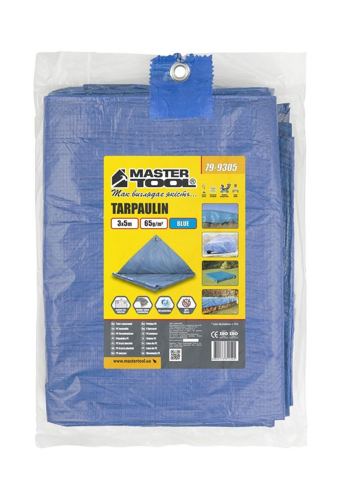 Тент BLUE 3х5 м 65 г/м² 79-9305 Mastertool (364121235)