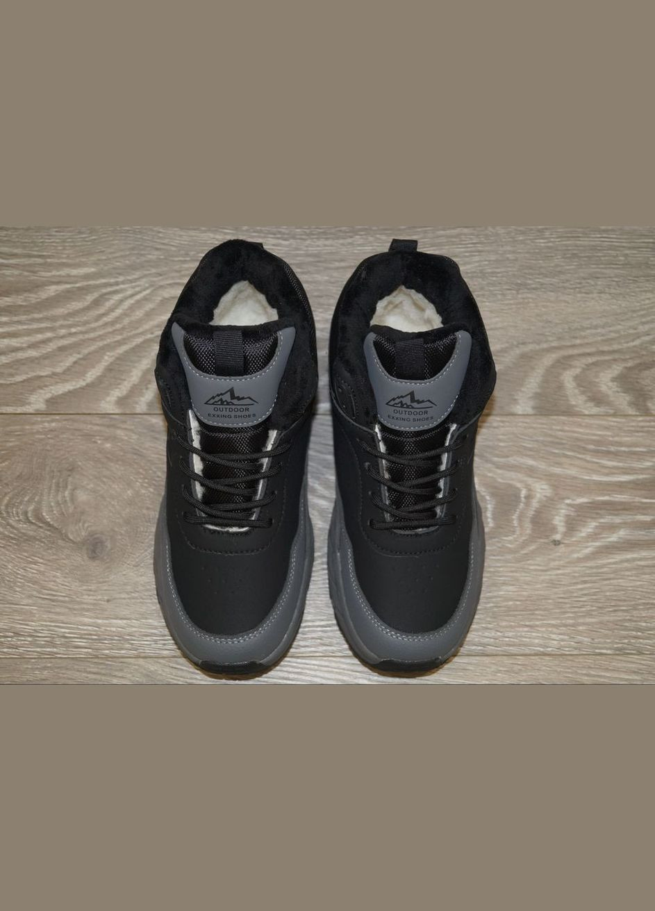 Черевики зимові підліткові чорні із сірим FDEK (308025201)