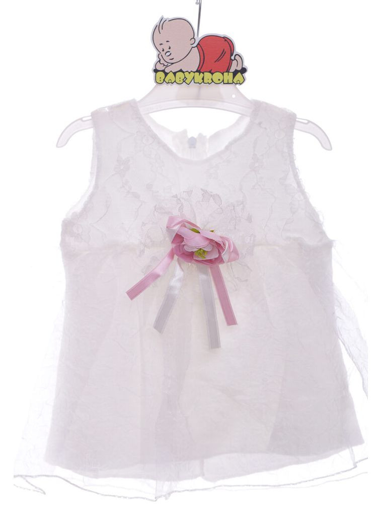 Боді з сукнею гіпюр Квітка молочна 62 см (36930) BABYKROHA (315423985)