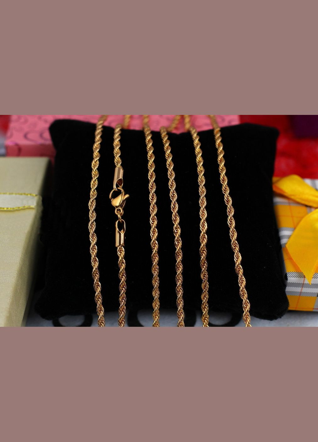 Ланцюг канатик 70 см 2 мм золотистий Xuping Jewelry (317269481)