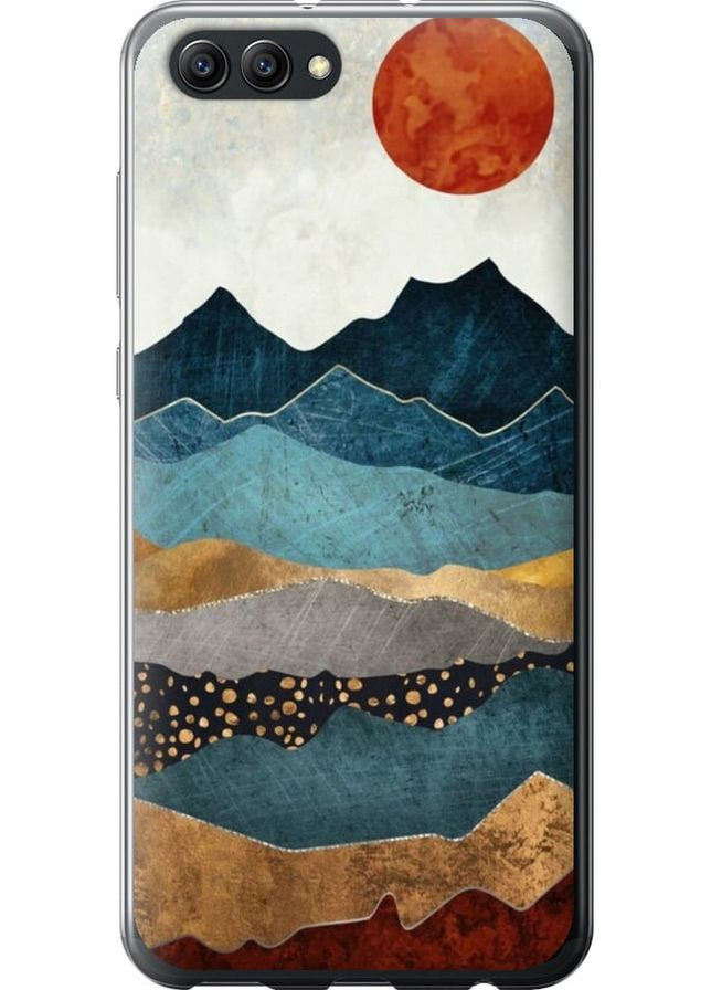 Силиконовый чехол 'Закат горы' для Endorphone Huawei Honor V10 / View 10 (278079457)