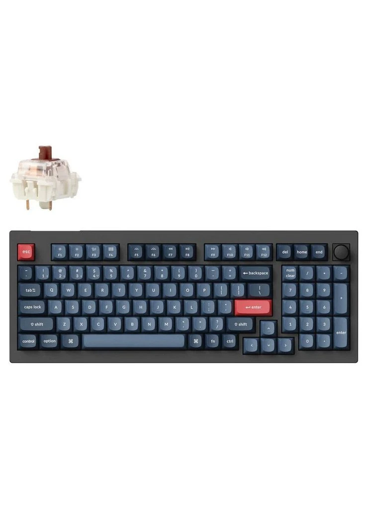 Клавіатура V5 Max Gateron Jupiter Brown Knob Hot-Swap QMK Wireless/Bluetooth/USB-А UA Black (ek12408) Keychron V5 Max Gateron Jupiter Brown Knob Hot-Swap QMK Wir (392053708)