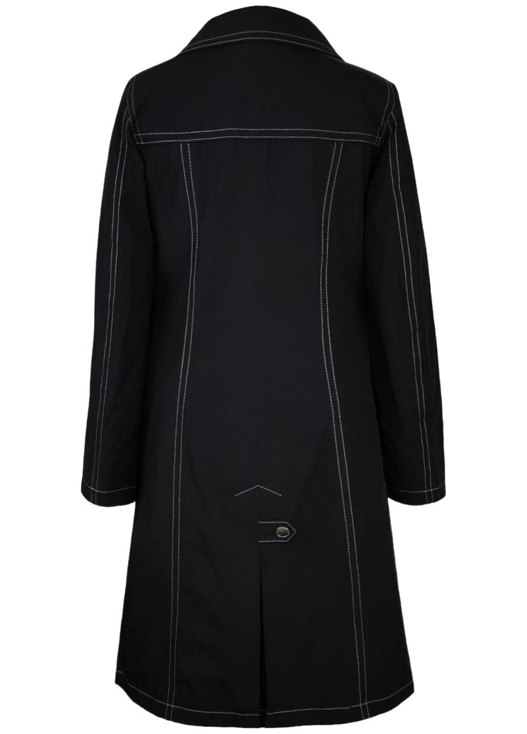 Плащ-тренч жіночий довгий класичний Чорний City Classic на кнопках демісезон (212356156)