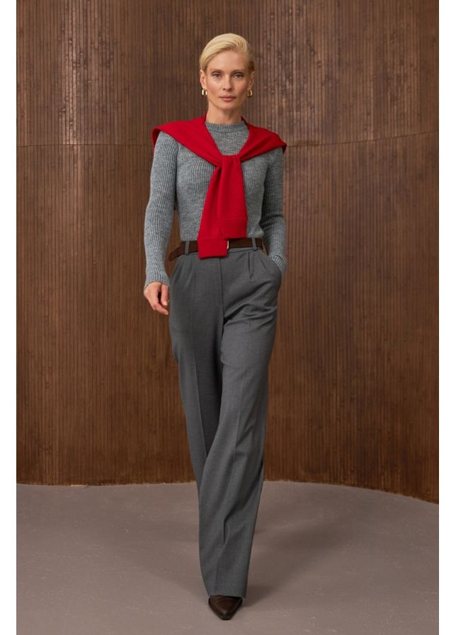 Сірий зимовий напівпрозорий лонгслів (2895) Triko Bakh