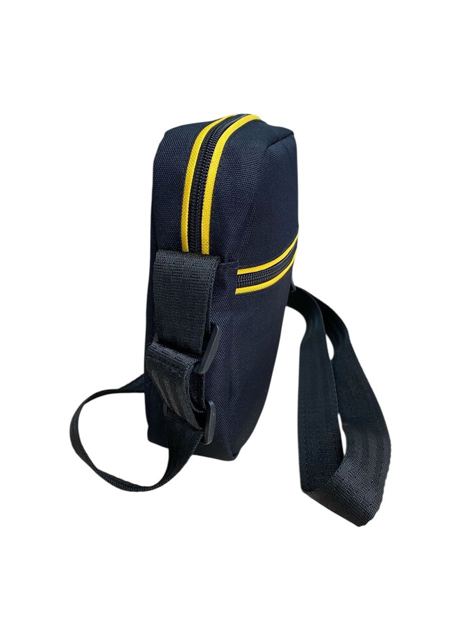 Сумка кросс-боди через плечо Plutcor (18.5*14*6) чорная с желтым No Brand (348322565)