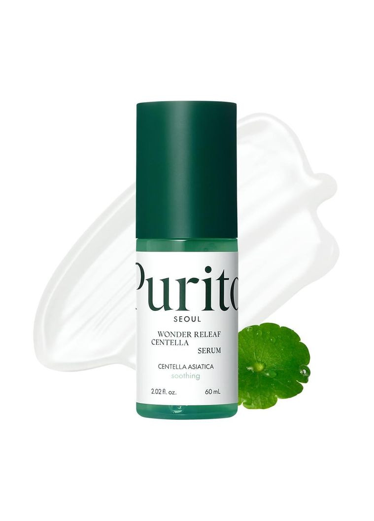 PURITO Успокаивающая сыворотка с центелой и ниацинамидом Seoul Wonder Releaf Centella Serum 60 мл — Крем, Южная Корея (356675736)