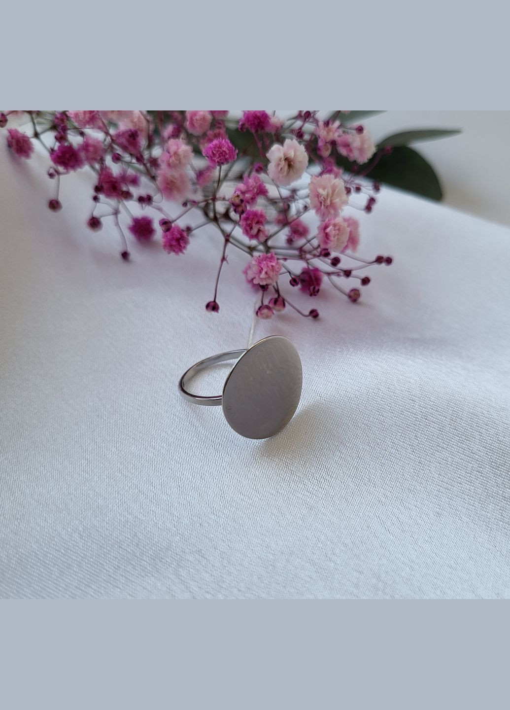 Серебряное кольцо без камней Круг размер серебро 925 пробы Родированное 1029к 3.64г Nobrand (363969067)