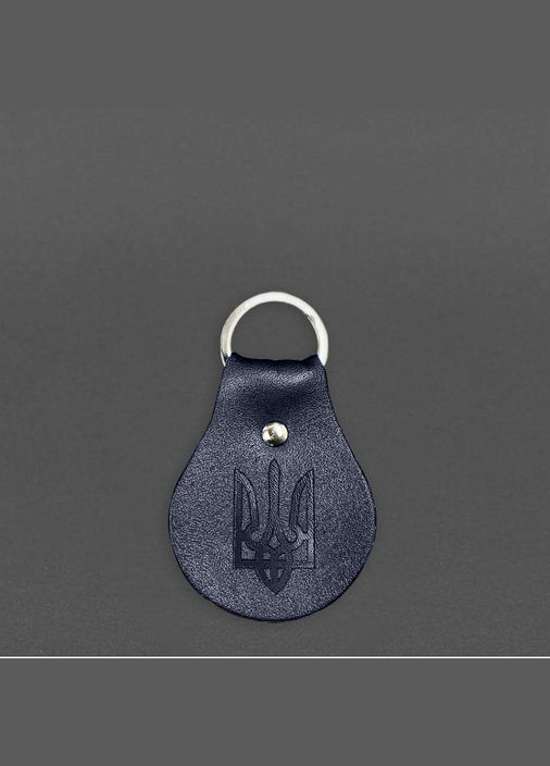 Шкіряний брелок Патріотичний з гербом темно-синій (A-028239) BlankNote (334339230)