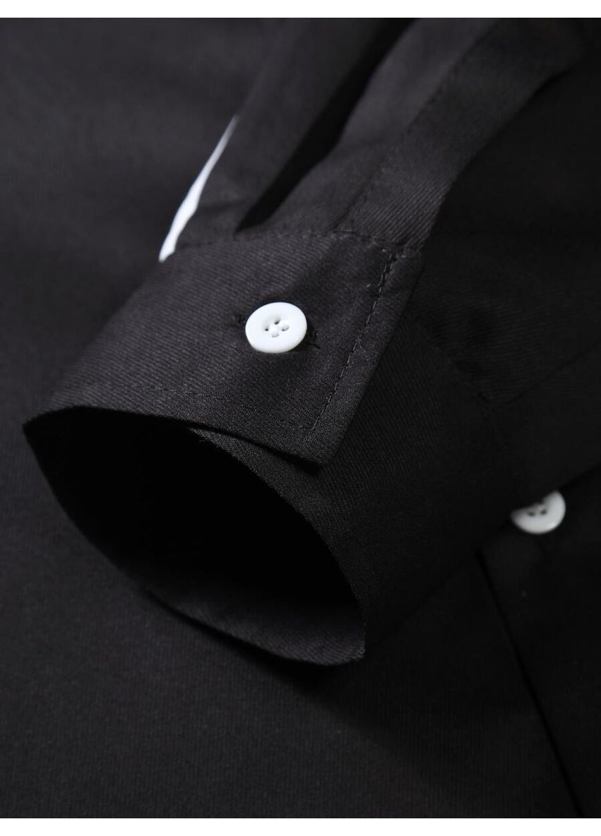 Чорний демісезонний костюм(сорочка+брюки) SHEIN