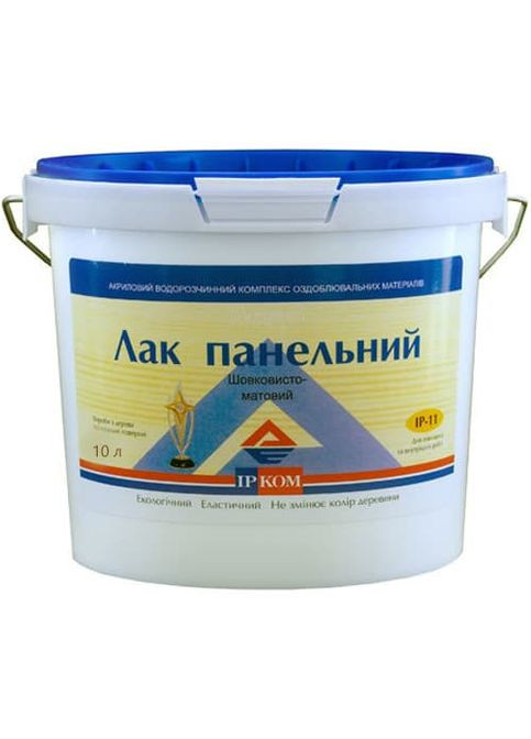 Лак панельний ІР-11 ІРКОМ шовковисто-матовий прозорий 10 л Ircom Decor (360882352)