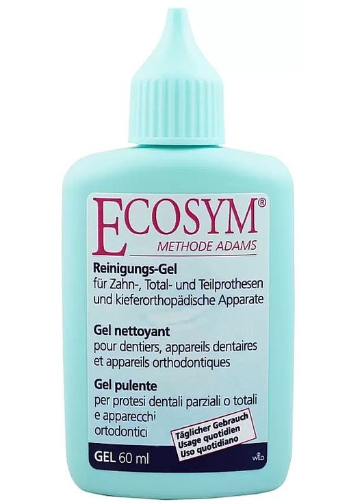 Гель для ежедневной очистки зубных протезов и ортодонтических аппаратов Ecosym 60ml (1323962-3564911) Dr.Wild (368652440)