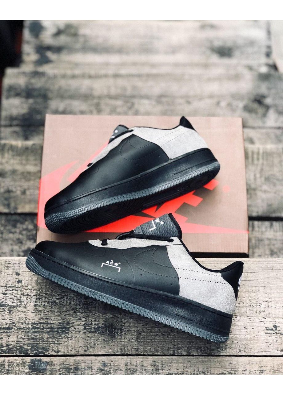 Чорні Осінні кросівки чоловічі nike air force 1 cold wall black найк аір форс 1 преміум No Brand