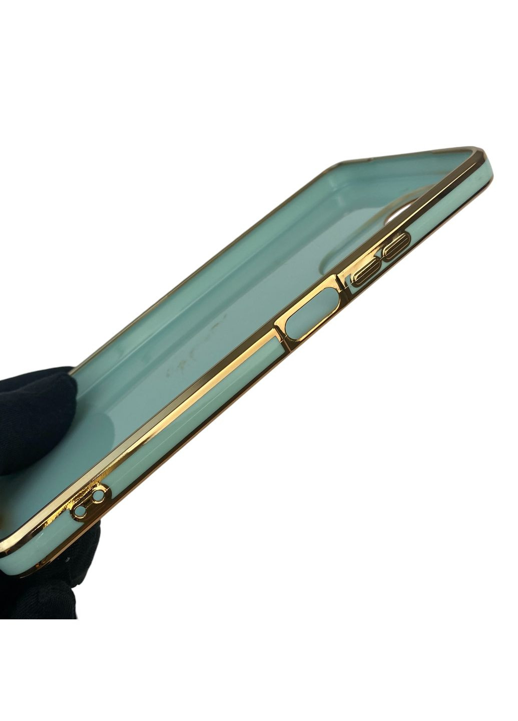 Чохол для A58 (4G) з кільцем MagSafe із золотою окантовкою на оппо а58 бірюзовий gs1 Oppo (366230171)