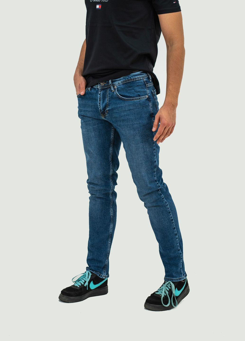 Синие демисезонные джинсы мужские Gant