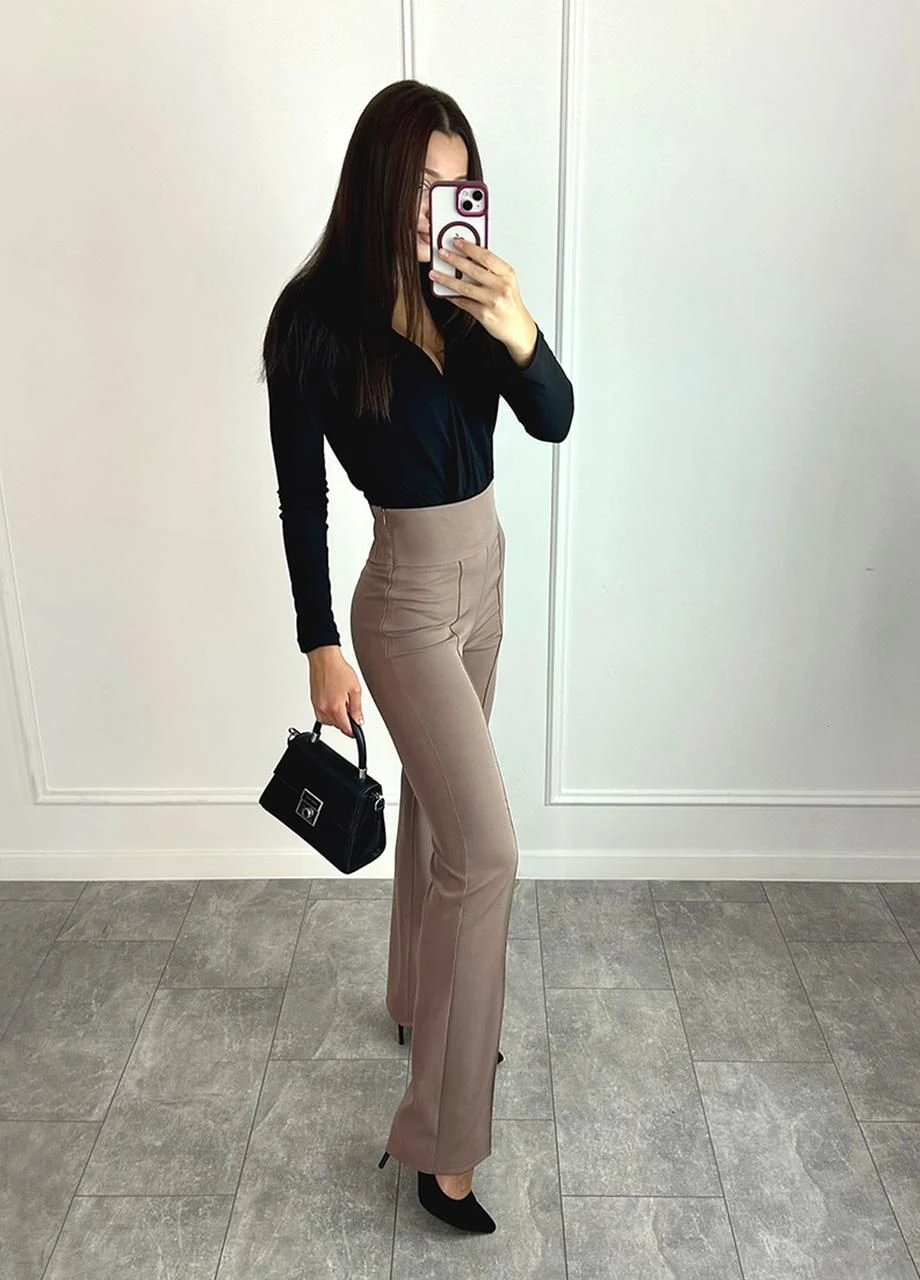 Длинные брюки с высокой талией Fashion Girl (301474216)