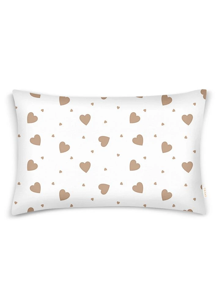 Сімейна постільна білизна з простирадлом на резинці BEIGE HEARTS CS2 (4822052400159) Cosas (393210879)