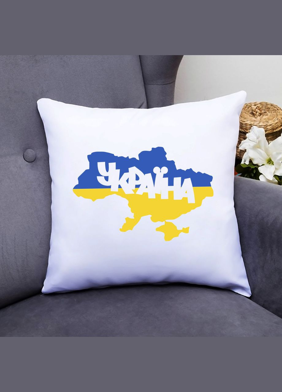 Декоративна подушка з принтом "Україна: карта країни" Push IT Кавун (316095788)