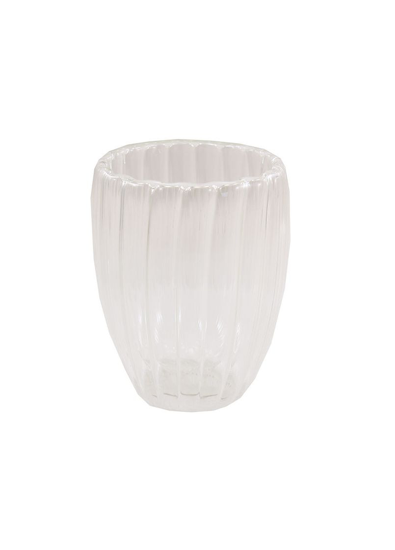 Чашка стеклянная Волна 350 мл с двойными стенками (2303B) Interos (323439481)