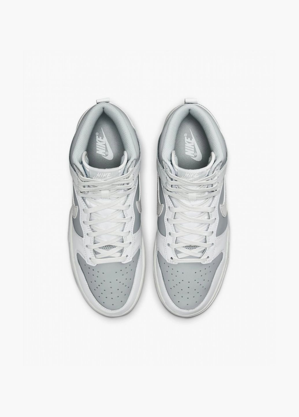 Білі кросівки чоловічі dunk high retro white/grey dj6189-100 Nike