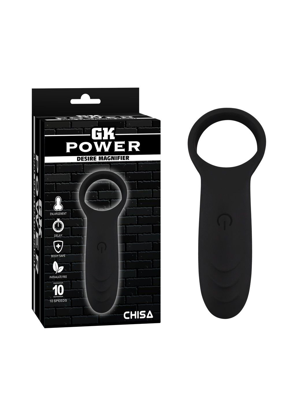 Кольцо эрекционное с вибрацией  Gk Power Desire Magnifier Chisa (289385000)