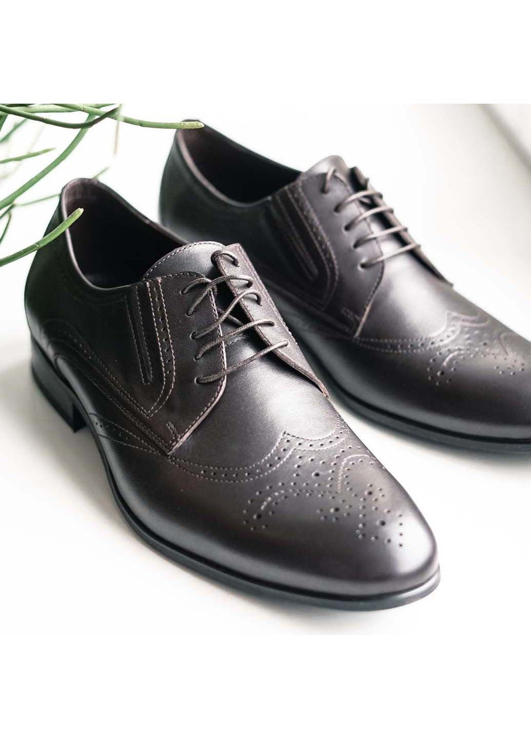 Коричневые кэжуал туфли броги Ikos на шнурках