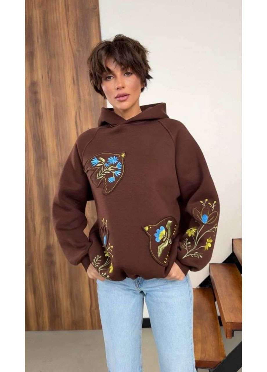 Женские худые с вышивкой на флисе "Птичка" No Brand (367254556)